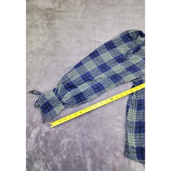 We The Free Wms Sz XL Boho Cowgirl Peasant Indie Grunge Crop Plaid Flannel C23 - Picture 4 of 9